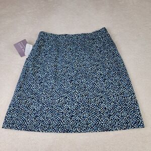 Christopher & Banks NEW Women's M Blue Yellow Relaxed Restyled Sporty Chic Skort